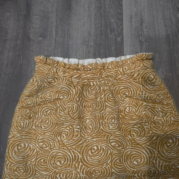 Anthropologie Elevenses Yellow Pencil Skirt - Picture 2 of 4